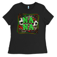 Black soccer nana with leopard Ladies Tee - Zillion Design Studio