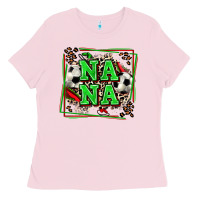 Bubblegum Pink soccer nana with leopard Ladies Tee - Zillion Design Studio