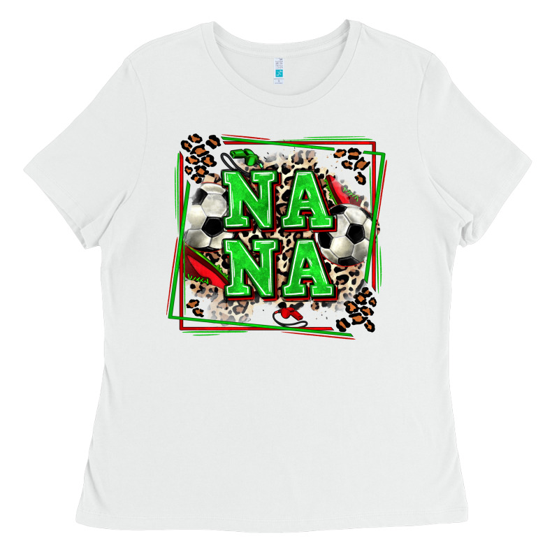 Soccer Nana With Leopard Ladies Tee by Zillion Design Studio | Teevron