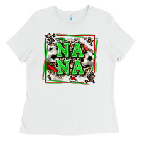 White soccer nana with leopard Ladies Tee - Zillion Design Studio