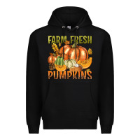Black Farm Fresh Pumpkins Premium Hoodie - texasbilliewilder