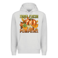 Dove Grey Farm Fresh Pumpkins Premium Hoodie - texasbilliewilder