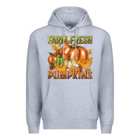 Heather Grey Farm Fresh Pumpkins Premium Hoodie - texasbilliewilder