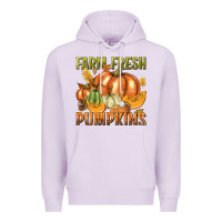 Lilac Farm Fresh Pumpkins Premium Hoodie - texasbilliewilder