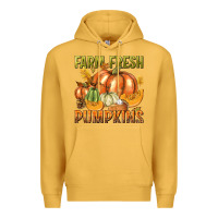 Mustard Farm Fresh Pumpkins Premium Hoodie - texasbilliewilder