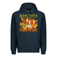 Navy Farm Fresh Pumpkins Premium Hoodie - texasbilliewilder