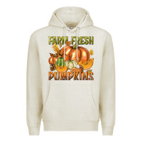 Oatmeal Heather Farm Fresh Pumpkins Premium Hoodie - texasbilliewilder