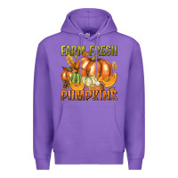 Purple Farm Fresh Pumpkins Premium Hoodie - texasbilliewilder