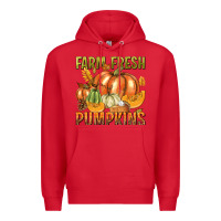 Red Farm Fresh Pumpkins Premium Hoodie - texasbilliewilder