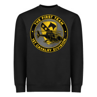 Black the first team 1st cavalry division Heavyweight Sweatshirt - Jasminsmagicworld