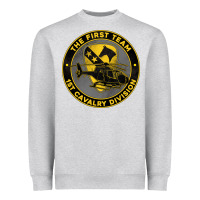 Heather Grey the first team 1st cavalry division Heavyweight Sweatshirt - Jasminsmagicworld