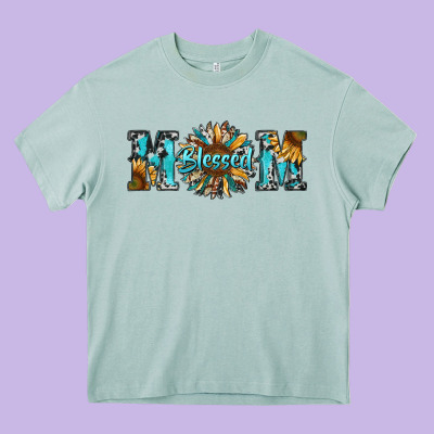 Blessed Mom Heavy Core Tee Designed By Ranaportraitstore