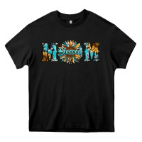 Black blessed mom Heavy Core Tee - RanaPortraitStore