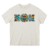 Cream blessed mom Heavy Core Tee - RanaPortraitStore
