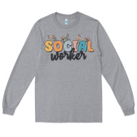Heather Grey social worker Long Sleeve Tee - MaliasSmallBusiness