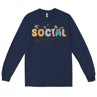 Navy social worker Long Sleeve Tee - MaliasSmallBusiness