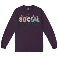 Plum social worker Long Sleeve Tee - MaliasSmallBusiness