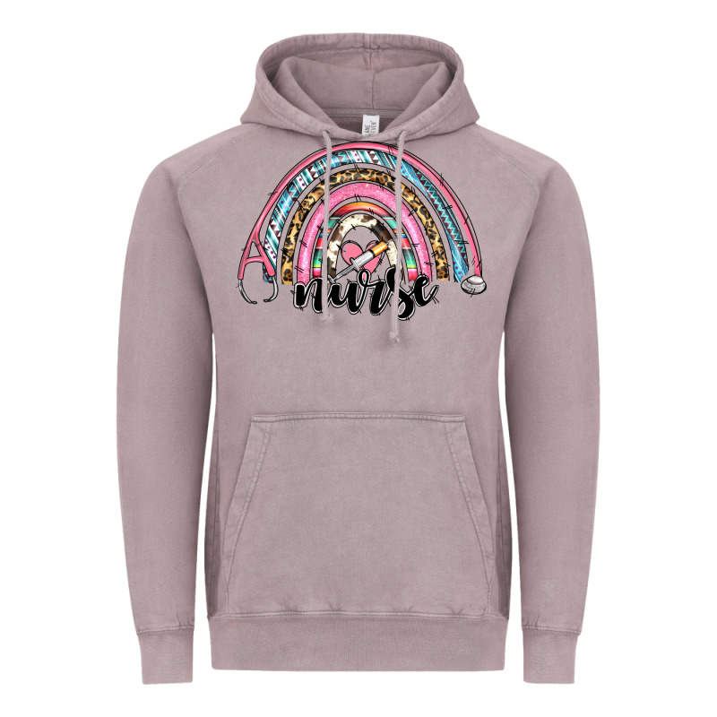 Western Nurse Rainbow Vintage Hoodie by RanaPortraitStore | Teevron