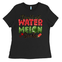 Black dont eat watermelon seeds Ladies Tee - texasbilliewilder