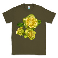 Army Green st. patrick rose Classic Tee - LillyAllenDesigns