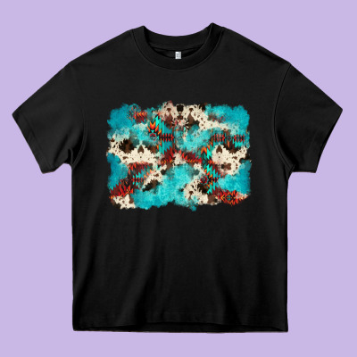 Aztec Cowhide Background Heavy Core Tee Designed By Zillion Design Studio