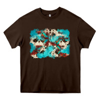 Chocolate Brown aztec cowhide background Heavy Core Tee - Zillion Design Studio