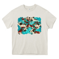 Cream aztec cowhide background Heavy Core Tee - Zillion Design Studio