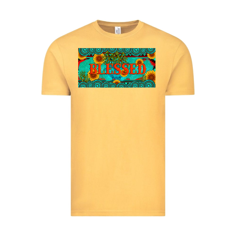 Blessed Turquoise Gemstone Cactus And Sunflower Licanse Plate Vintage Tee by Artiststas | Teevron