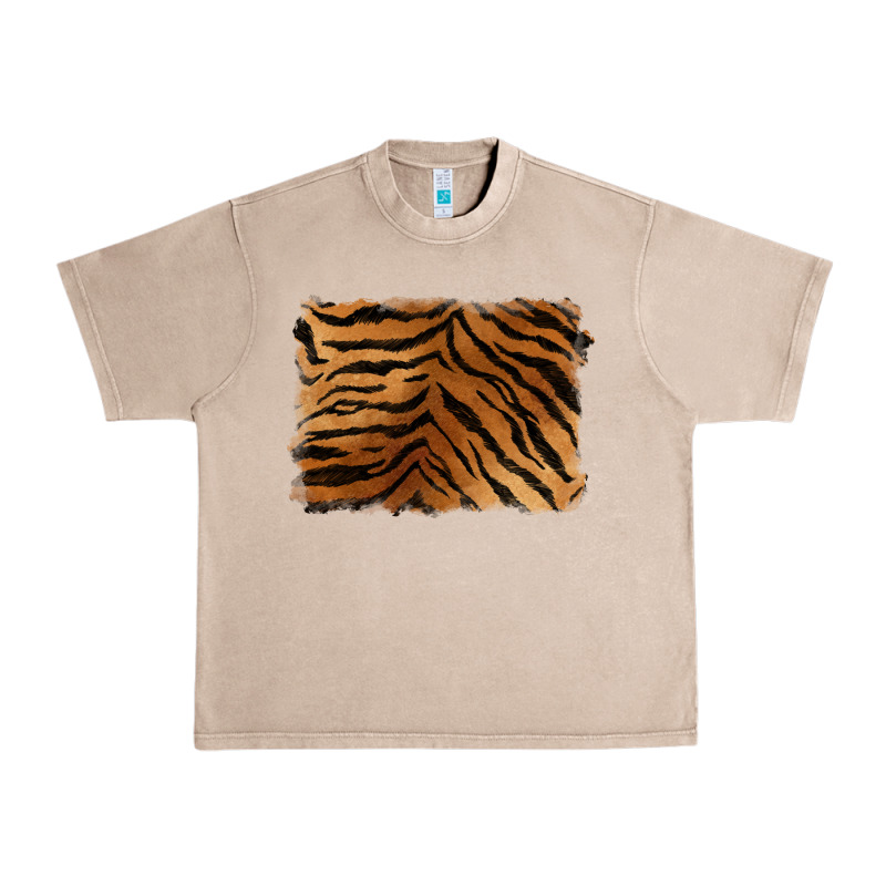 Handdrawn Tiger Pattern Background Urban Heavy Tee by BarkalooDesign | Teevron