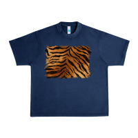 Navy handdrawn tiger pattern background Urban Heavy Tee - BarkalooDesign