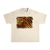 Sandshell handdrawn tiger pattern background Urban Heavy Tee - BarkalooDesign