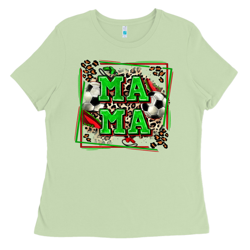 Soccer Mama With Leopard Ladies Tee by Zillion Design Studio | Teevron