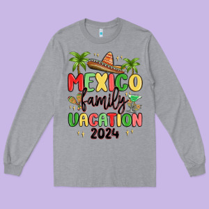 Mexico Family Vacation 2024 Long Sleeve Tee Designed By Maliassmallbusiness