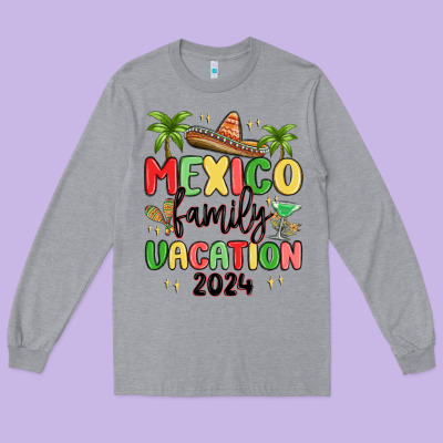 Mexico Family Vacation 2024 Long Sleeve Tee Designed By Maliassmallbusiness