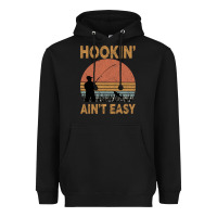 Black Hookin Ain t Easy Fishing Heavyweight Hoodie - Bettercallsaul