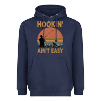Navy Hookin Ain t Easy Fishing Heavyweight Hoodie - Bettercallsaul