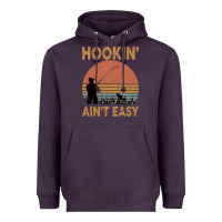 Plum Hookin Ain t Easy Fishing Heavyweight Hoodie - Bettercallsaul