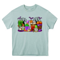 Arona Halloween Gnomes Coffee Cups Heavy Core Tee - texasbilliewilder