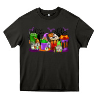Asphalt Halloween Gnomes Coffee Cups Heavy Core Tee - texasbilliewilder