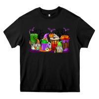 Black Halloween Gnomes Coffee Cups Heavy Core Tee - texasbilliewilder