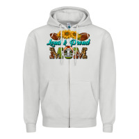 Dove Grey Western Loud And Proud Mom Zipper Hoodie - BundleAndBundleShop