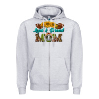 Heather Grey Western Loud And Proud Mom Zipper Hoodie - BundleAndBundleShop