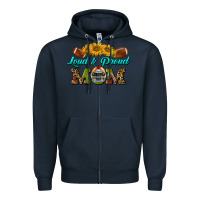 Navy Western Loud And Proud Mom Zipper Hoodie - BundleAndBundleShop
