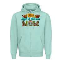 Seafoam Western Loud And Proud Mom Zipper Hoodie - BundleAndBundleShop