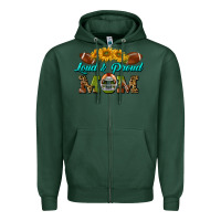 Sports Green Western Loud And Proud Mom Zipper Hoodie - BundleAndBundleShop