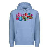 Colony Blue Chica bonita Premium Hoodie - NancyCooperArtShop