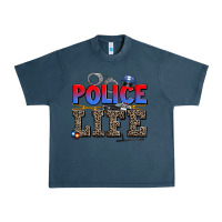 Midnight Navy police life Urban Heavy Tee - AdoDesignShop