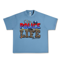 Pebble Blue police life Urban Heavy Tee - AdoDesignShop