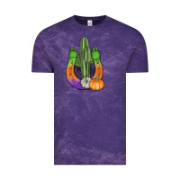 Cloud Purple horseshoe halloween cactus Vintage Tee - AdoDesignShop
