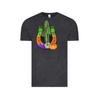 Vintage Black horseshoe halloween cactus Vintage Tee - AdoDesignShop